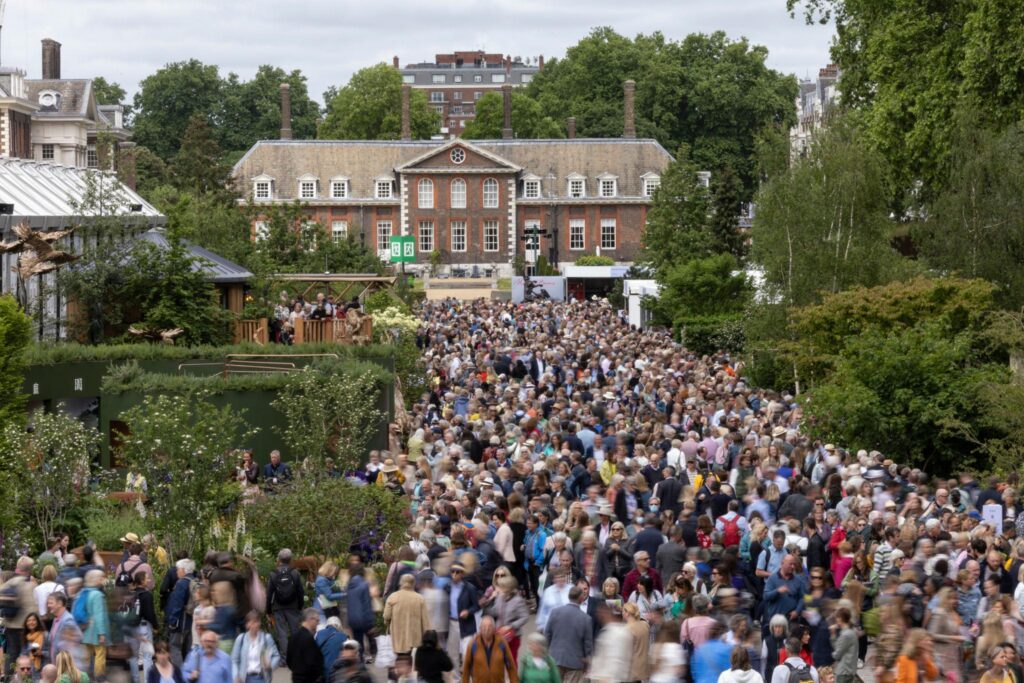 Gardens and floral displays at the Chelsea Flower Show in London
